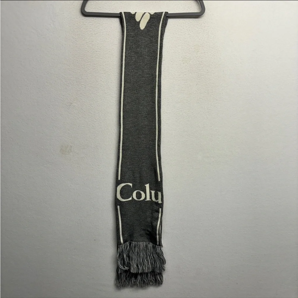 Columbia Knit Logo‎ Tassel Scarf Gray Unisex